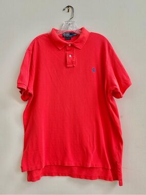 Polo by Ralph Lauren XL Red Polo with Blue Embroidered Pony Logo